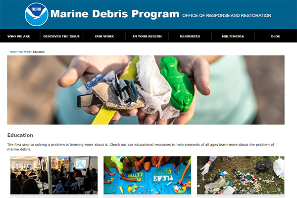 Marine Debris Program Launches New Education Webpage | Response ...